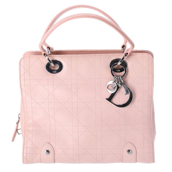 Christian Dior Cannage Stitch Handbag VEA44594 Light Pink Leather - Picture 1 of 10
